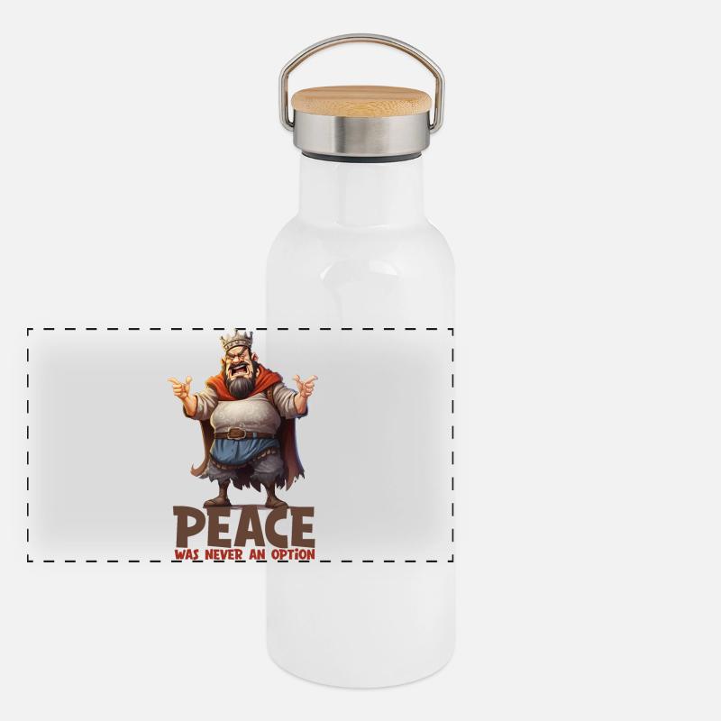 Funny King – Peace Fantasy RPG Design Gourde isotherme avec bouchon en bambou