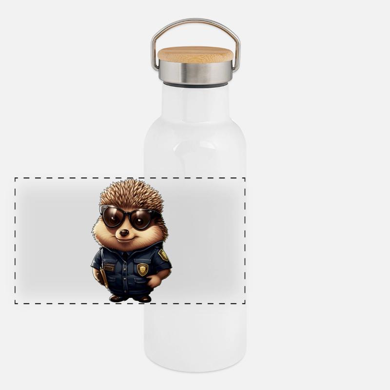 Panorama Thermosflasche mit Bambusdeckel