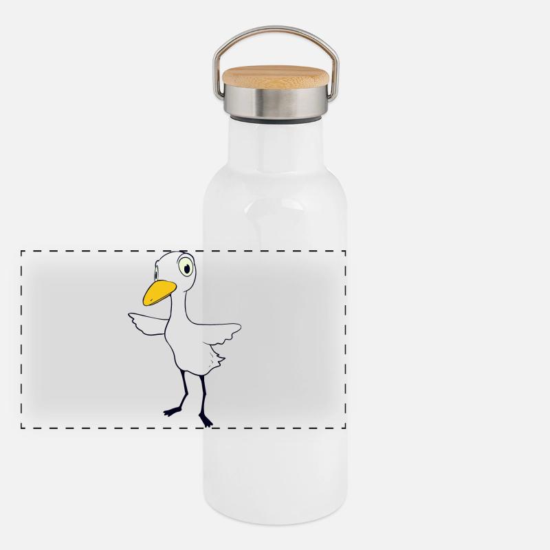 Oiseau sceptique Gourde isotherme avec bouchon en bambou