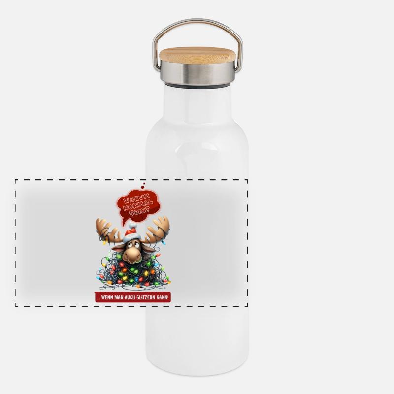 DRÔLE D’ORIGNAL | Pull de Noël | pull moche Gourde isotherme avec bouchon en bambou