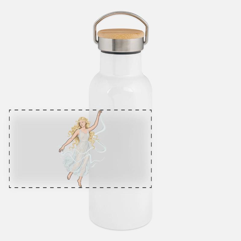 Fairy - Panoramic Thermal Bottle with Bamboo Lid - white