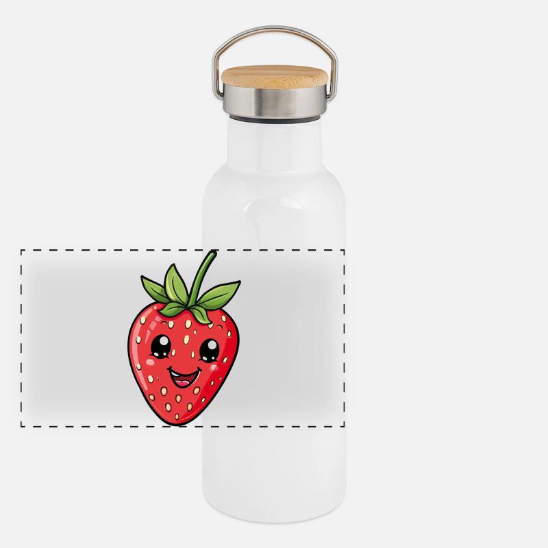 Fraise Gourde isotherme avec bouchon en bambou