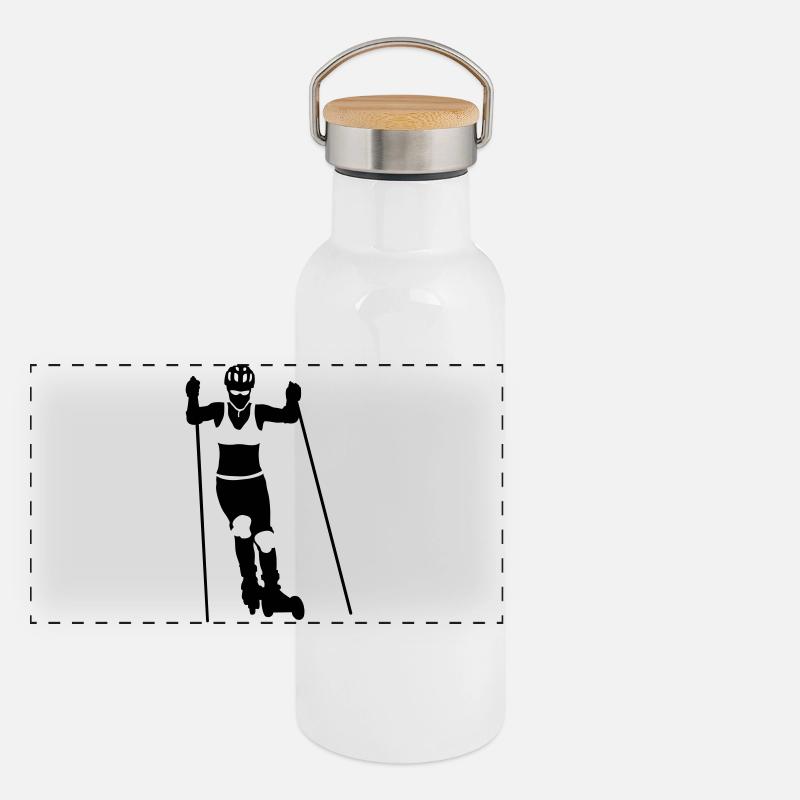 Patinage nordique Gourde isotherme avec bouchon en bambou