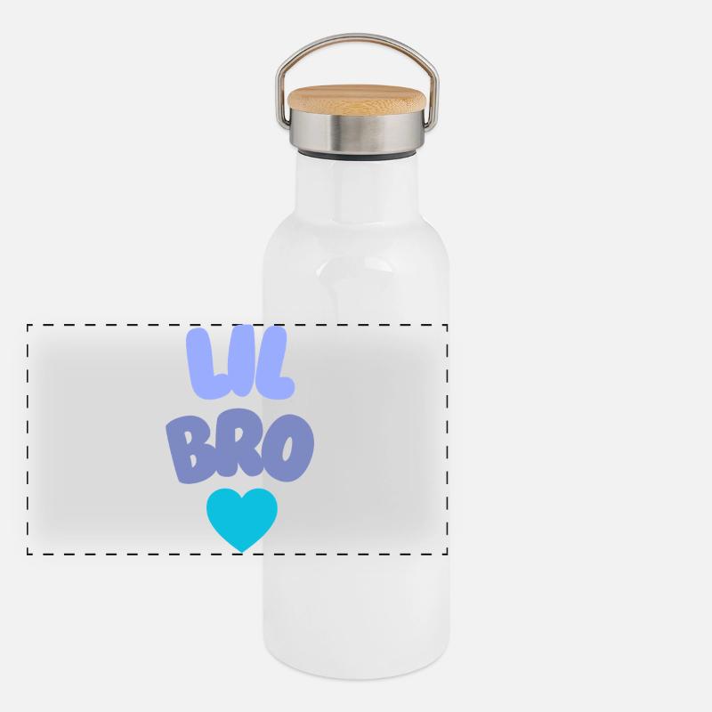 Petit frère Amour Gourde isotherme avec bouchon en bambou
