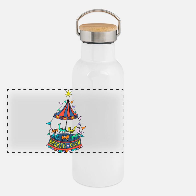 Carousel Panoramic Thermal Bottle with Bamboo Lid