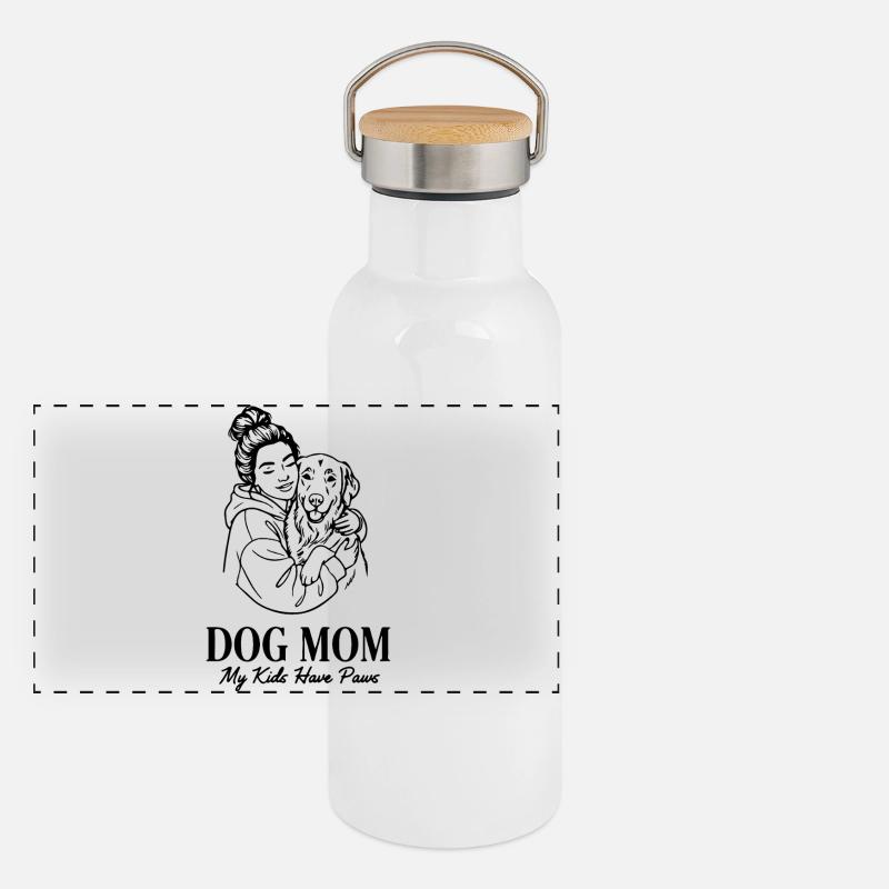 DOG_MOM Panorama Thermosflasche mit Bambusdeckel