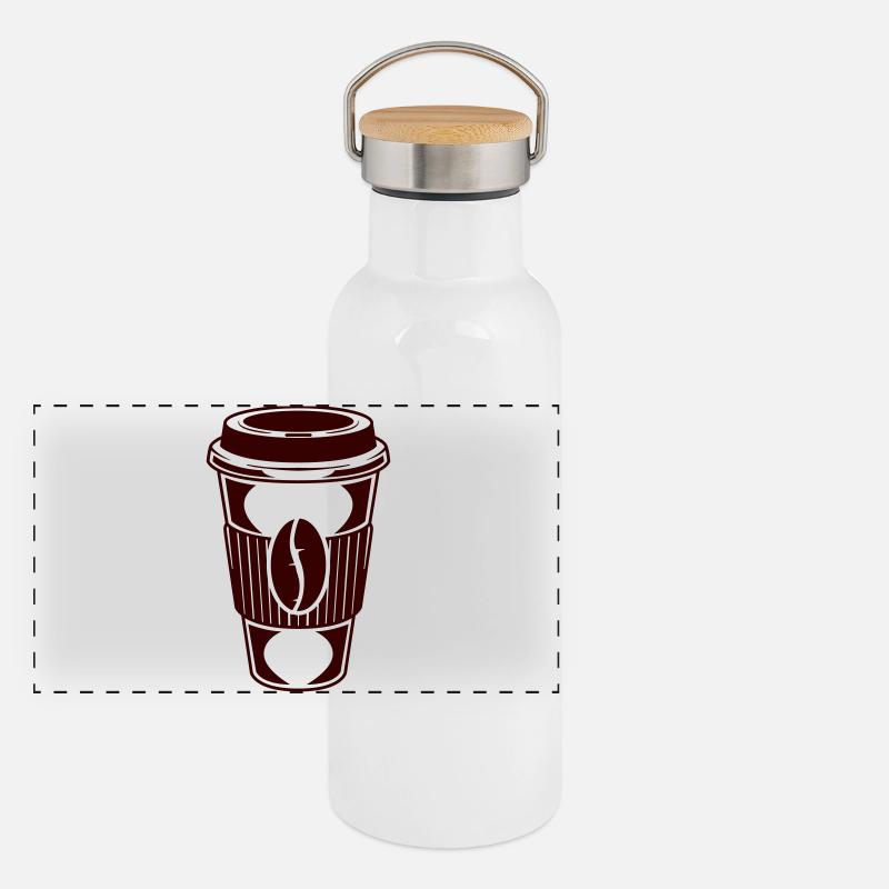 Panorama Thermosflasche mit Bambusdeckel
