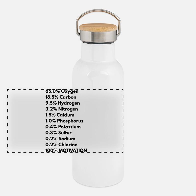 Human body Gourde isotherme avec bouchon en bambou