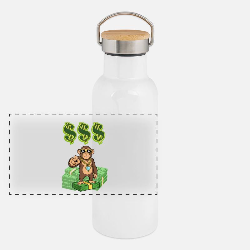 Rich Monkey Panoramic Thermal Bottle with Bamboo Lid