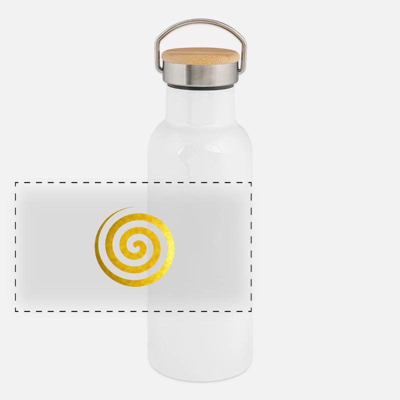 Spirale d'or Gourde isotherme avec bouchon en bambou