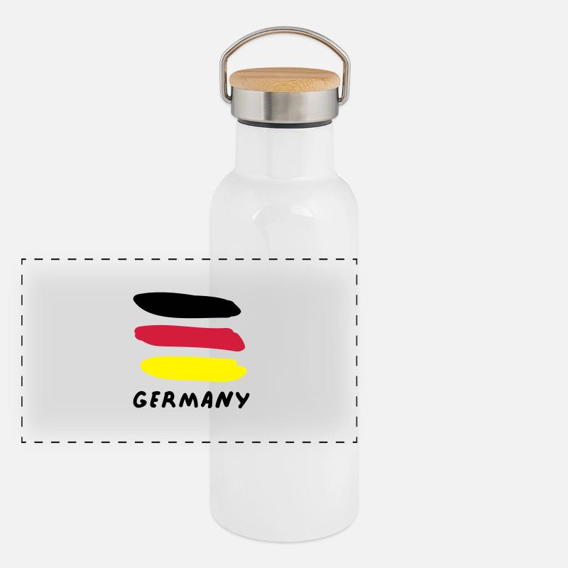 Germany Panorama Thermosflasche mit Bambusdeckel