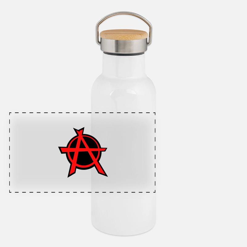 Anarchist Panorama Thermosflasche mit Bambusdeckel