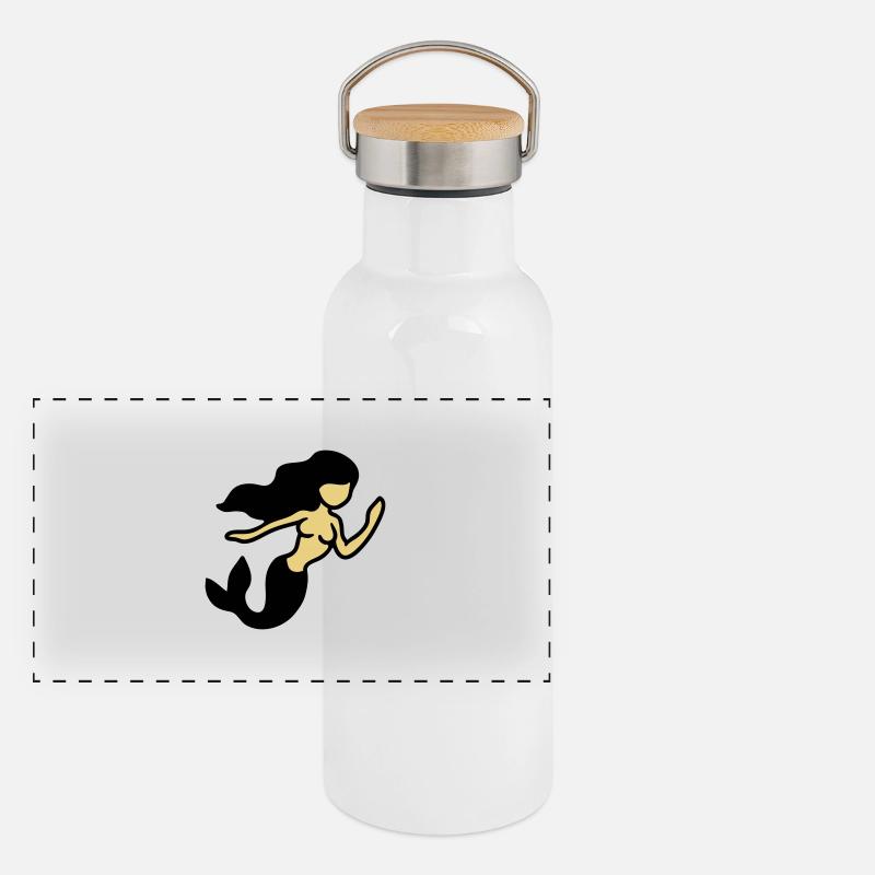 Mermaid Panoramic Thermal Bottle with Bamboo Lid