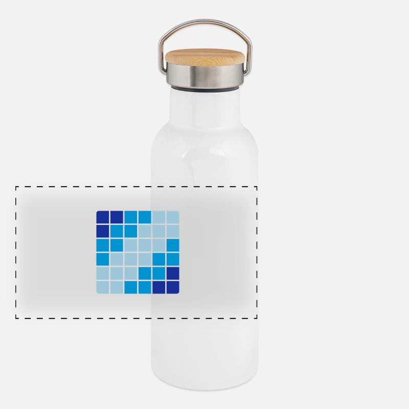 Muster Panorama Thermosflasche mit Bambusdeckel