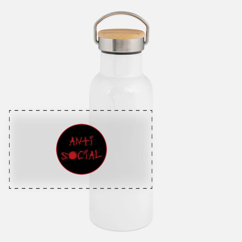 Panorama Thermosflasche mit Bambusdeckel