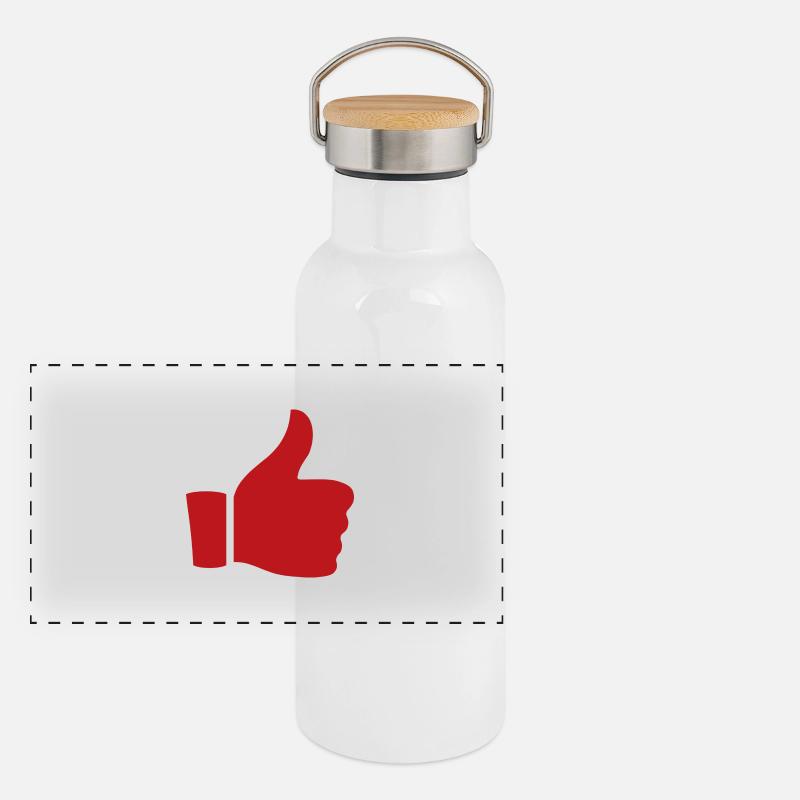 Pouce Levé Gourde isotherme avec bouchon en bambou