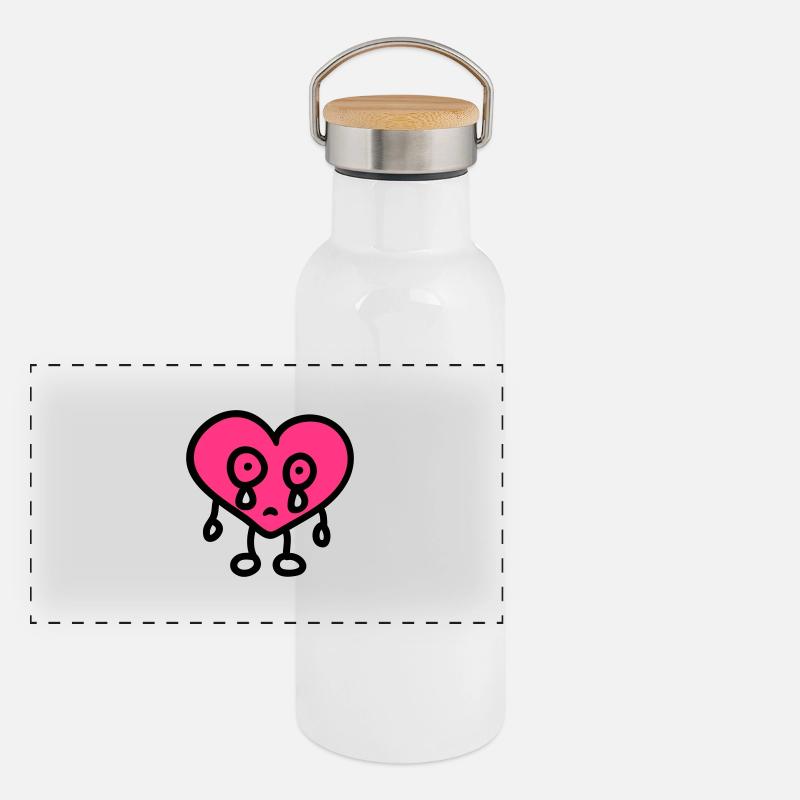 weeping heart Panoramic Thermal Bottle with Bamboo Lid
