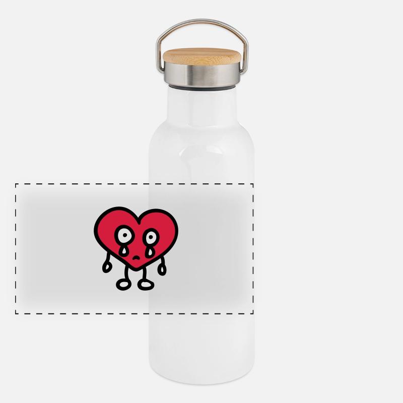 weeping heart 3 Panoramic Thermal Bottle with Bamboo Lid