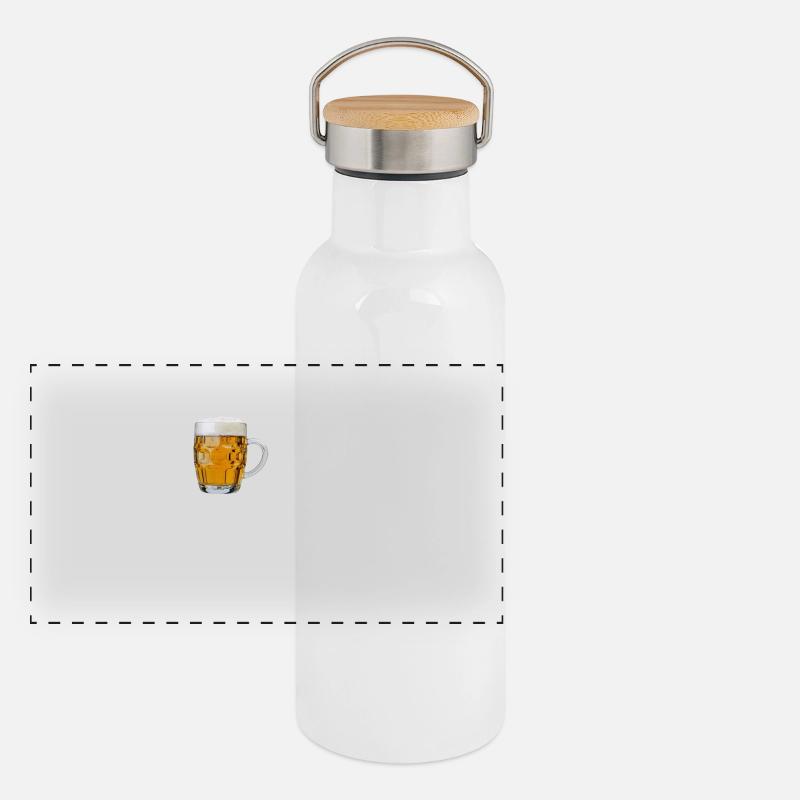 wunderbarer_koerper_weiss Panorama Thermosflasche mit Bambusdeckel