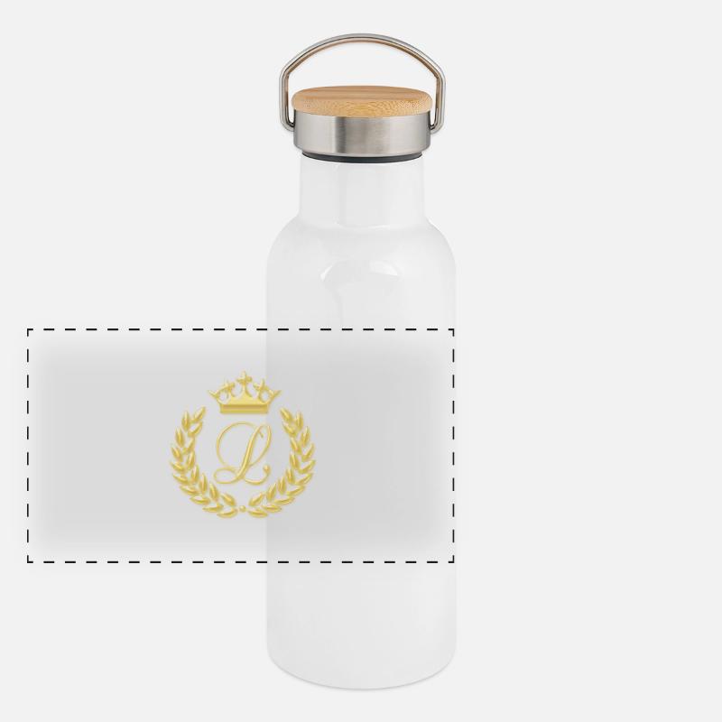 Couronne laurier Gourde isotherme avec bouchon en bambou