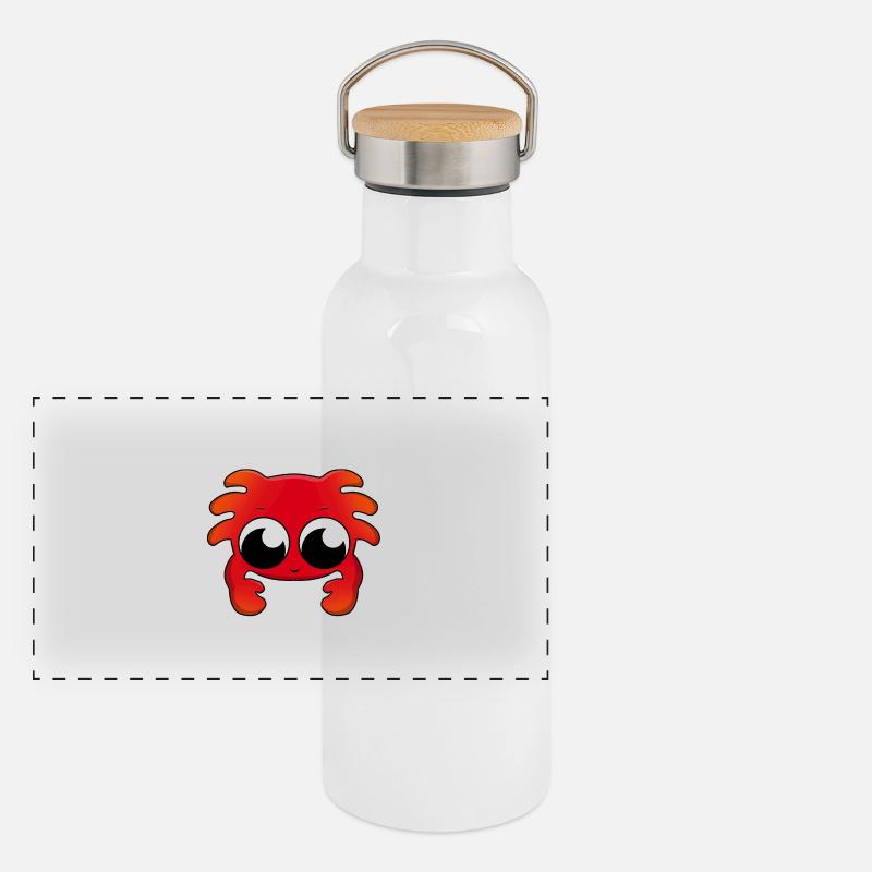 P'tit Crabe Panoramic Thermal Bottle with Bamboo Lid