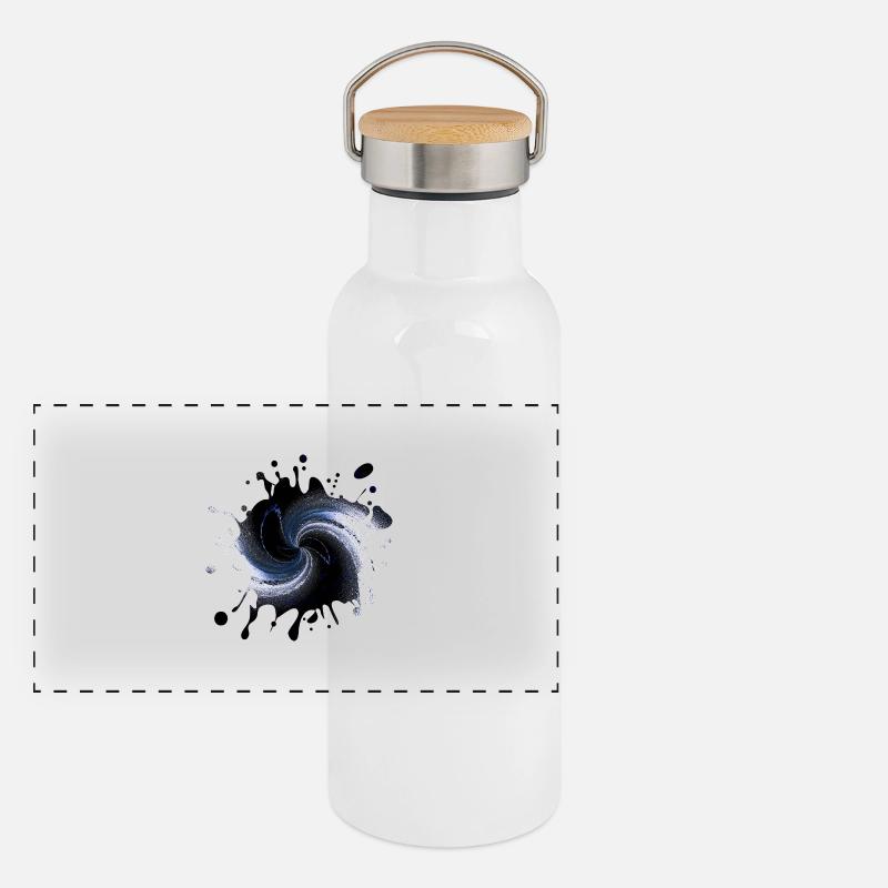 Splash Tinte Panorama Thermosflasche mit Bambusdeckel