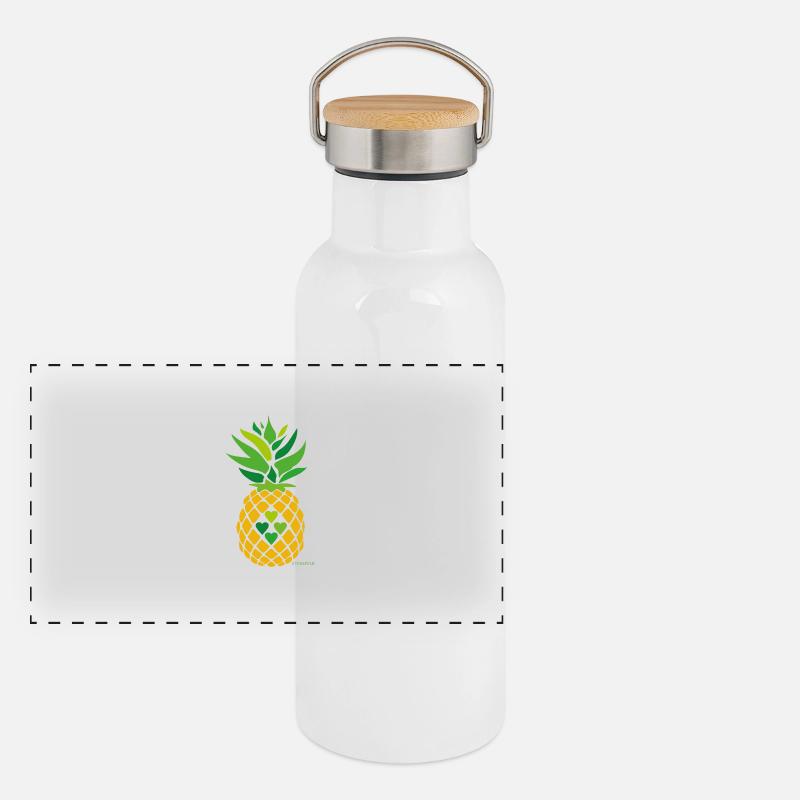 Love Pineapple Panoramic Thermal Bottle with Bamboo Lid