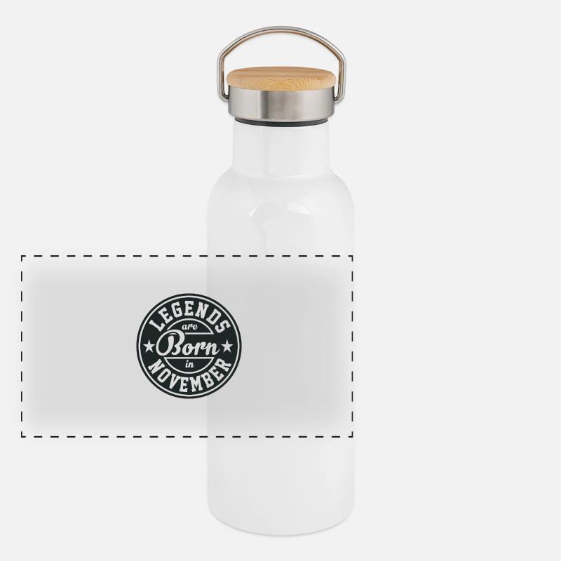 Legends born born birthday gift Gebu Panoramic Thermal Bottle with Bamboo Lid