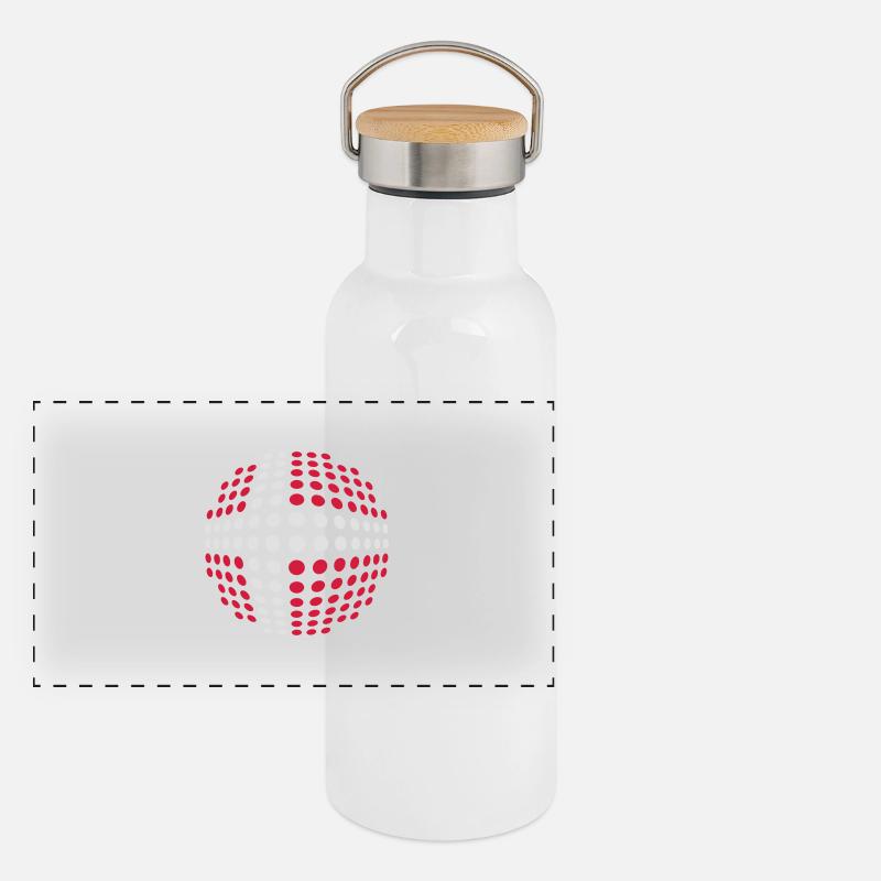 denmark_flag_2c Panoramic Thermal Bottle with Bamboo Lid