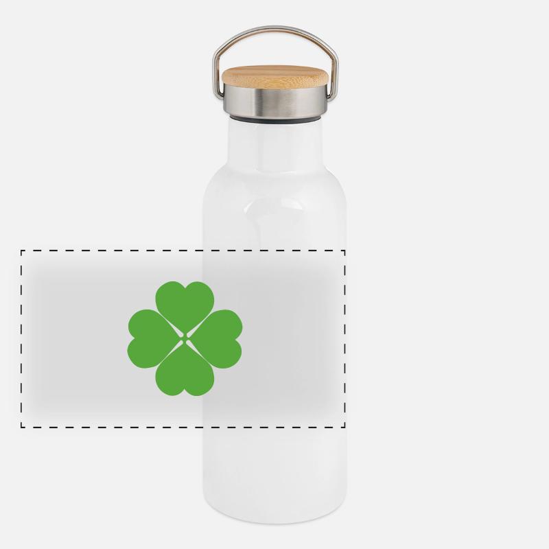 Panorama Thermosflasche mit Bambusdeckel