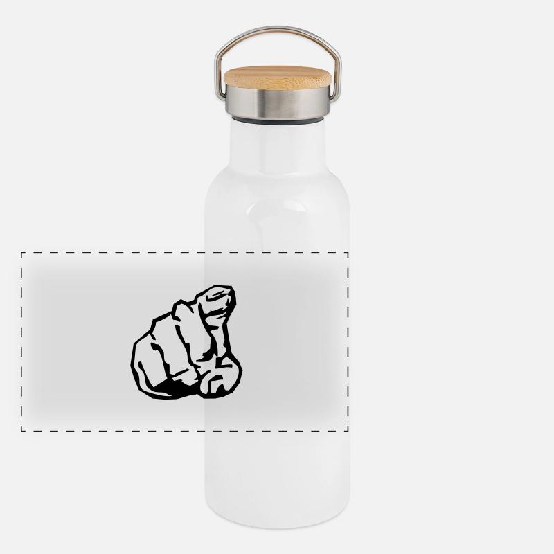 Panorama Thermosflasche mit Bambusdeckel