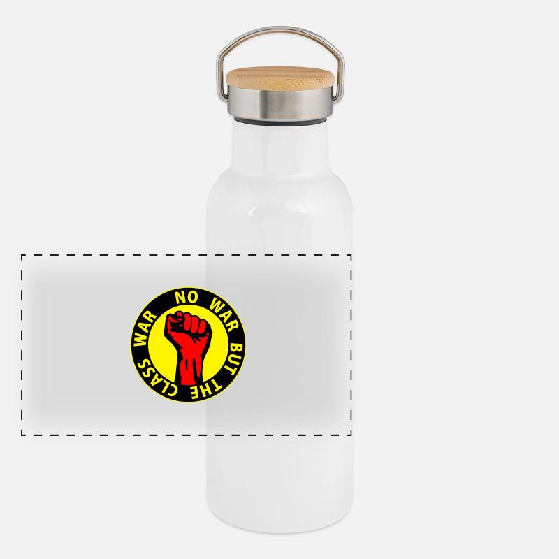 Digital - no war but the class war - against Panoramic Thermal Bottle with Bamboo Lid