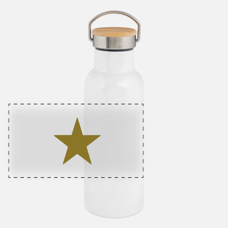 Panorama Thermosflasche mit Bambusdeckel