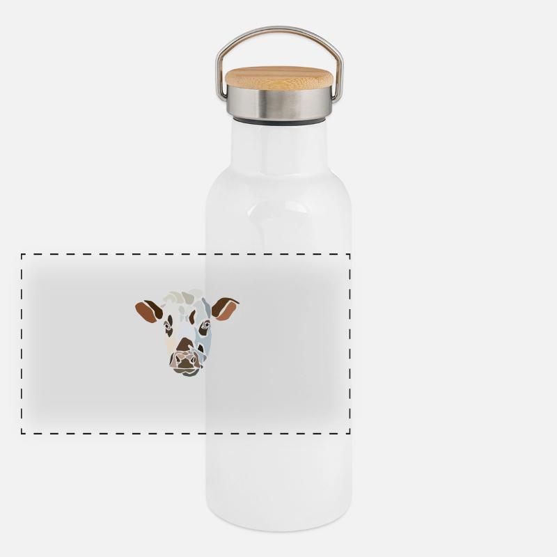 cow-spread Gourde isotherme avec bouchon en bambou