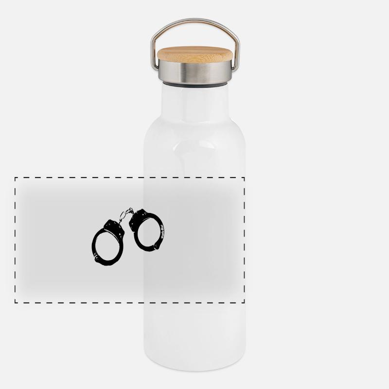 menottes Gourde isotherme avec bouchon en bambou