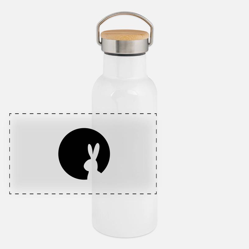 Moony lapin lapin dans la lune Gourde isotherme avec bouchon en bambou