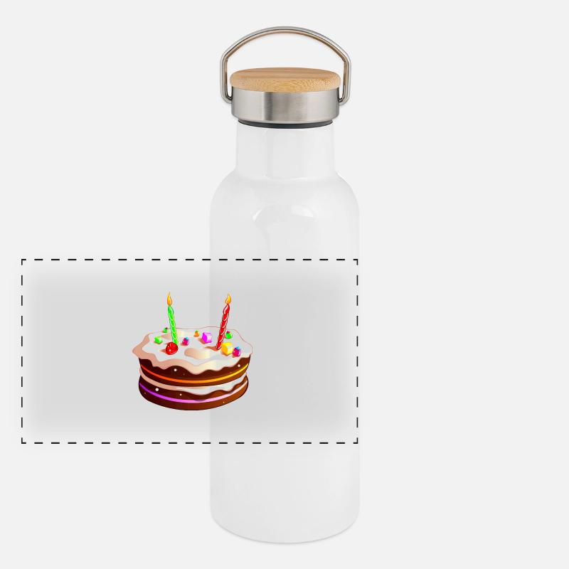 gâteau anniversaire Gourde isotherme avec bouchon en bambou