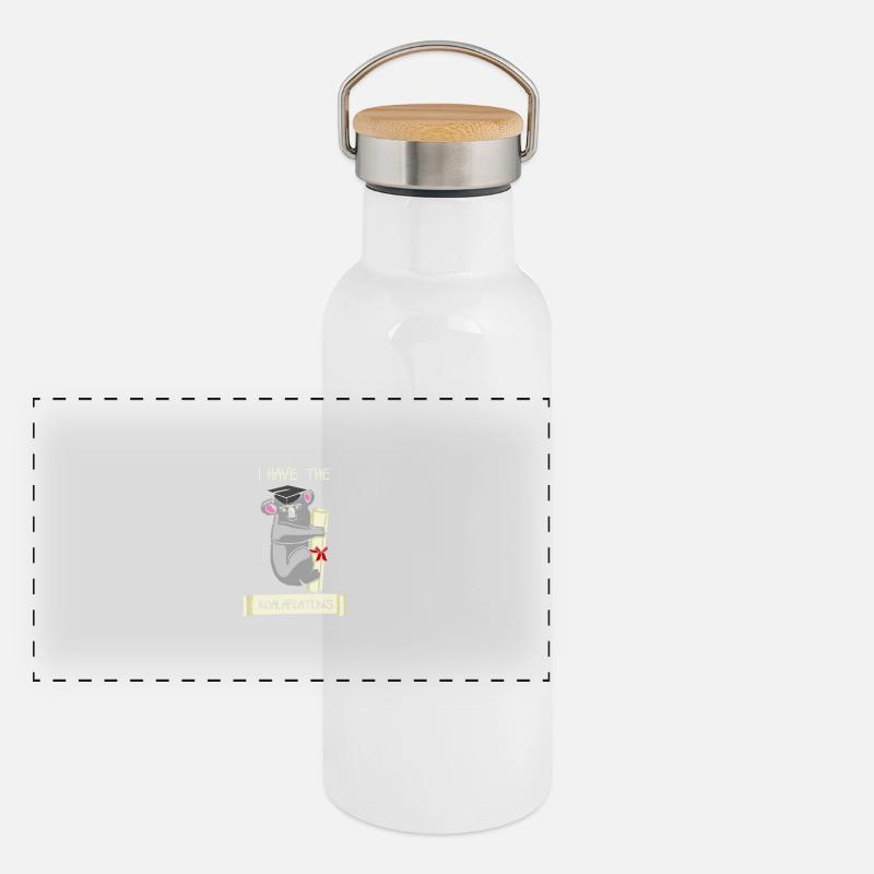 koalafied - Panoramic Thermal Bottle with Bamboo Lid - white