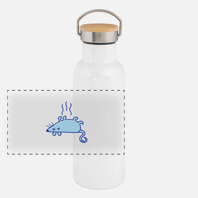 Eine tote Maus Panorama Thermosflasche mit Bambusdeckel