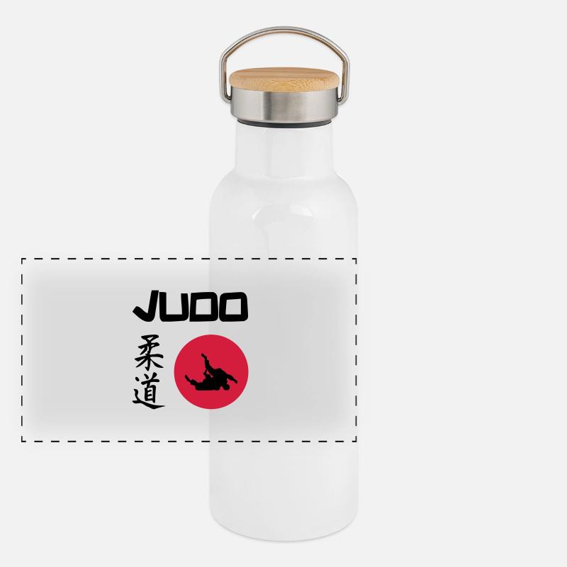 Judo Panoramic Thermal Bottle with Bamboo Lid
