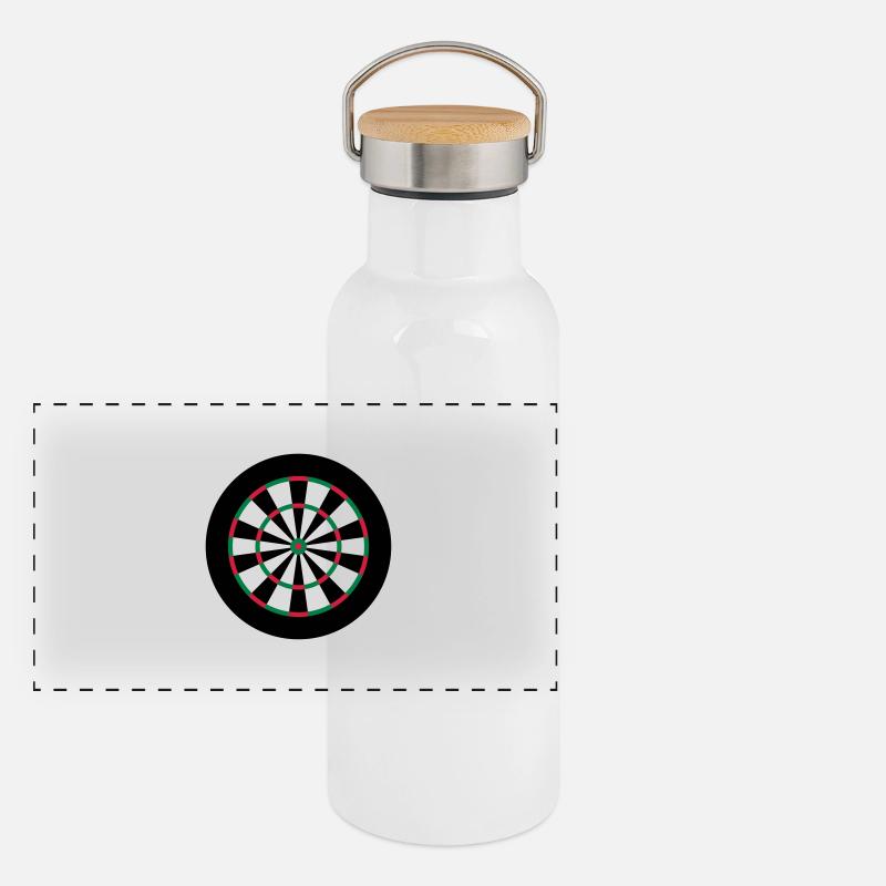 Dart Board Gourde isotherme avec bouchon en bambou