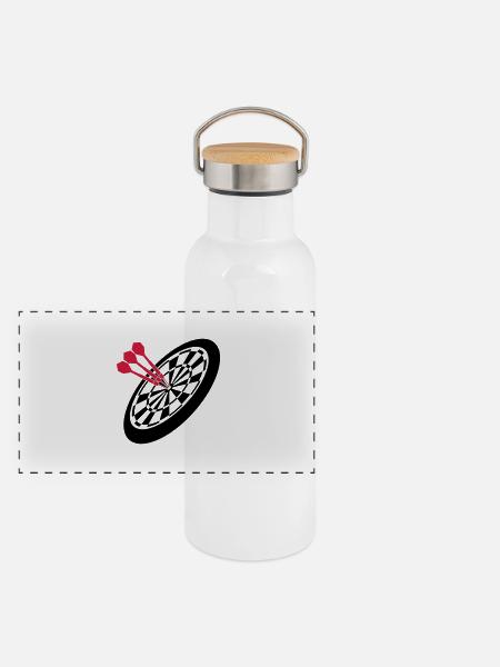 Dart Sport - Panoramic Thermal Bottle with Bamboo Lid - white - Front
