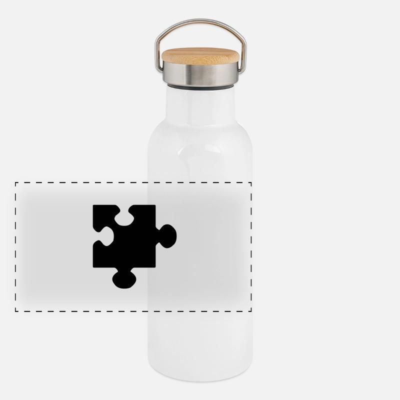 puzzel Panorama Thermosflasche mit Bambusdeckel