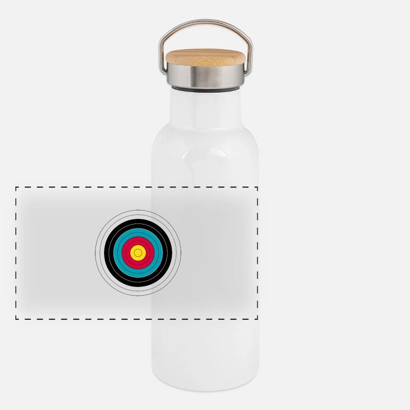 Zielscheibe Bogenschießen Panorama Thermosflasche mit Bambusdeckel