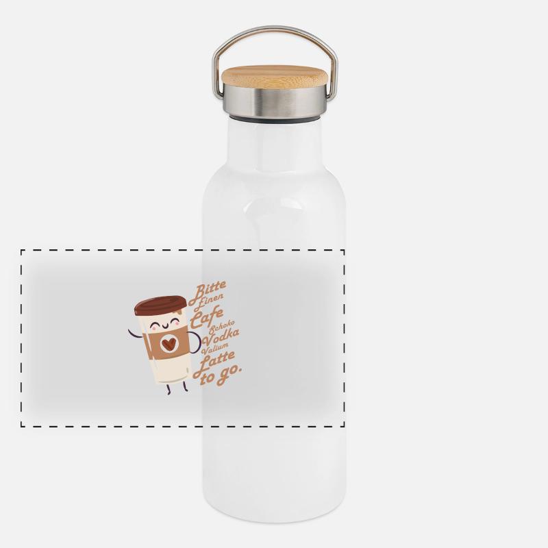 Adhs bitte einen schoko vodka drink Panorama Thermosflasche mit Bambusdeckel