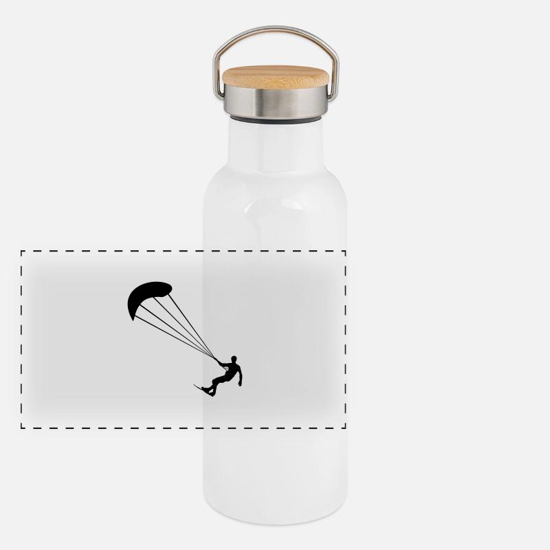 Panorama Thermosflasche mit Bambusdeckel