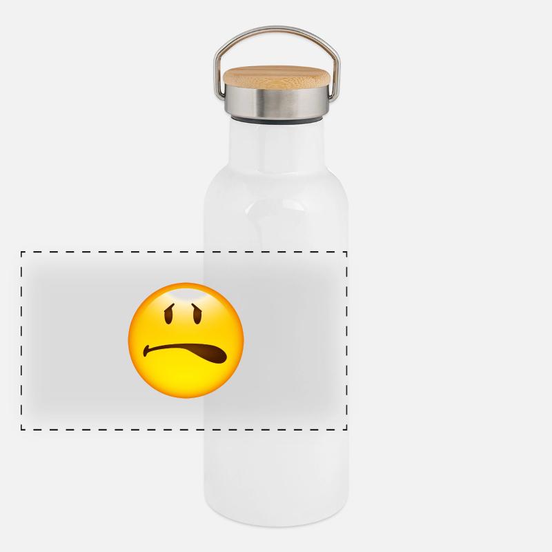Smiley sad Panoramic Thermal Bottle with Bamboo Lid