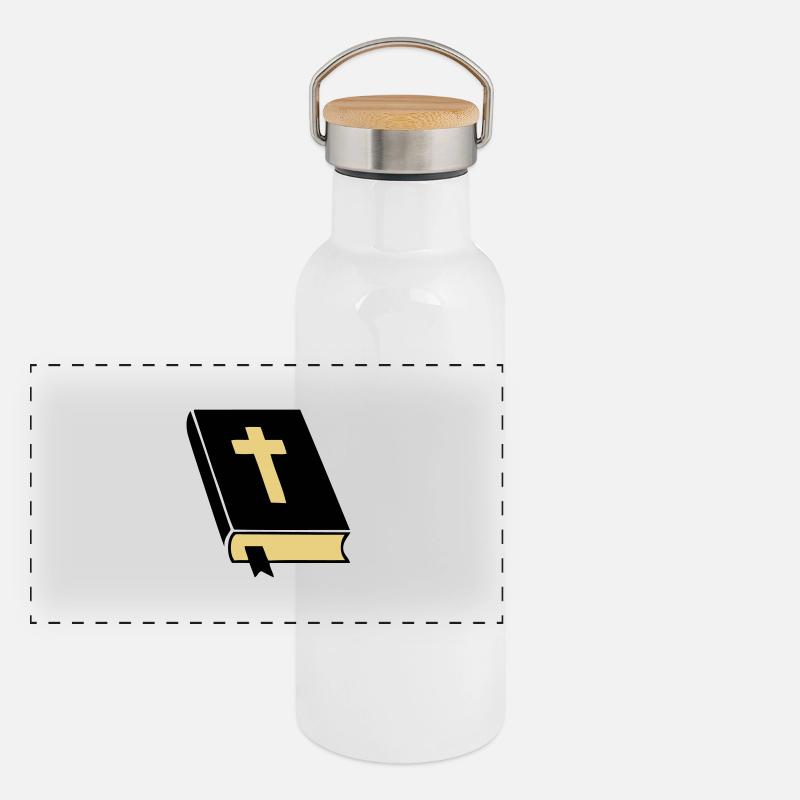 Panorama Thermosflasche mit Bambusdeckel