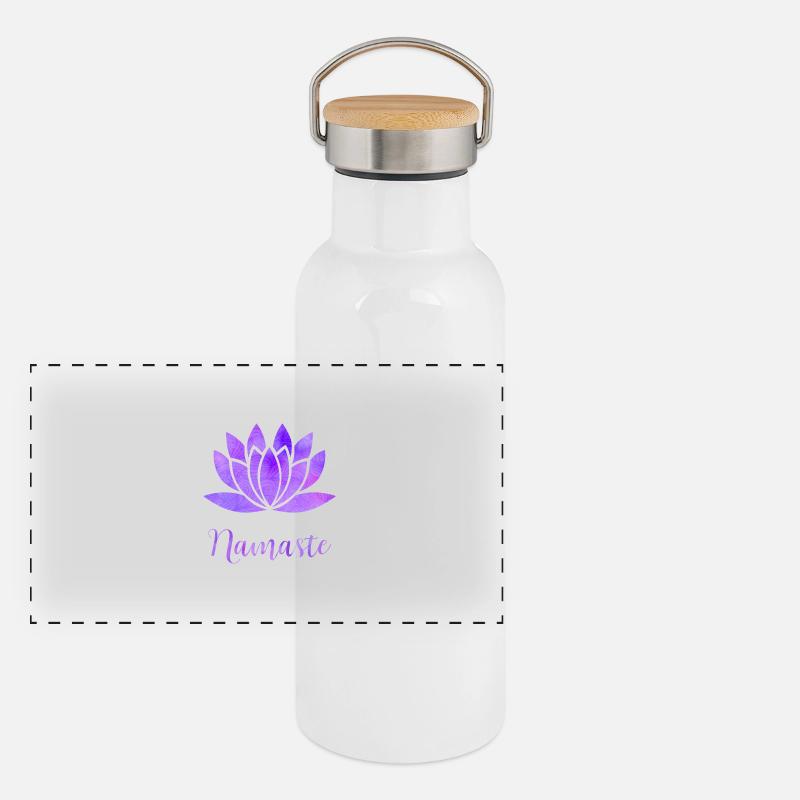 Panorama Thermosflasche mit Bambusdeckel
