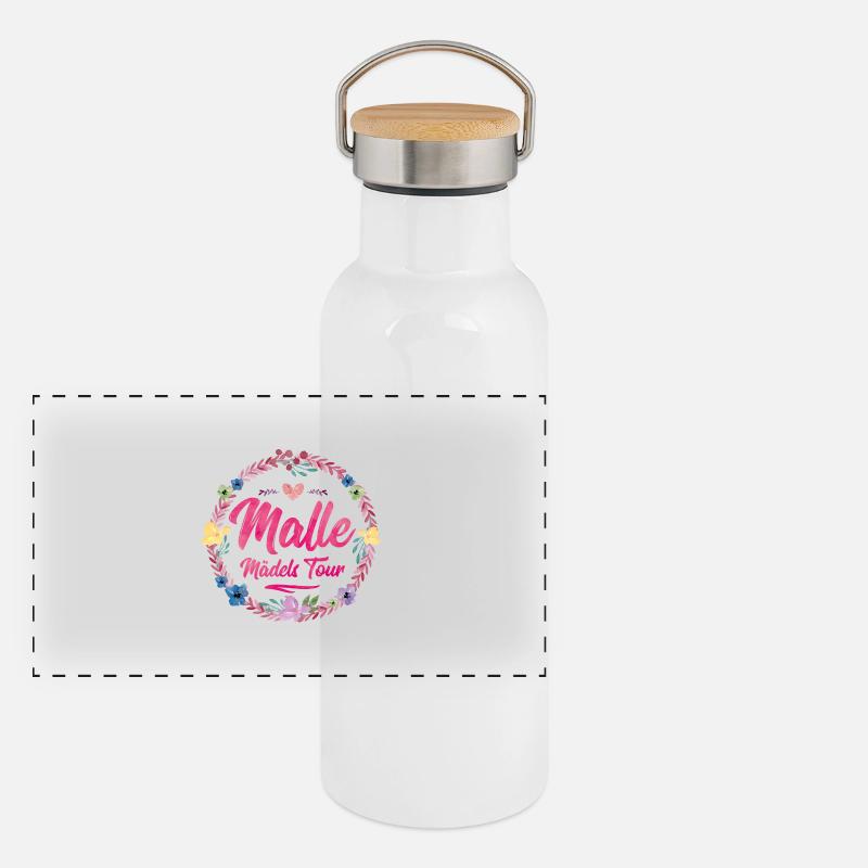 malle maedels tour Panorama Thermosflasche mit Bambusdeckel
